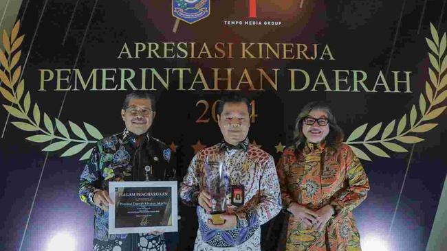 Pemprov Jakarta Raih Penghargaan Aspek Kinerja Total Tingkat Provinsi