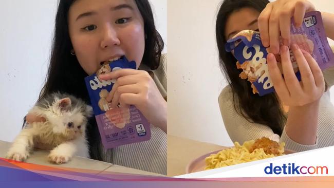 Wanita Ini Sajikan Makanan Kucing sebagai Topping Mie Instan