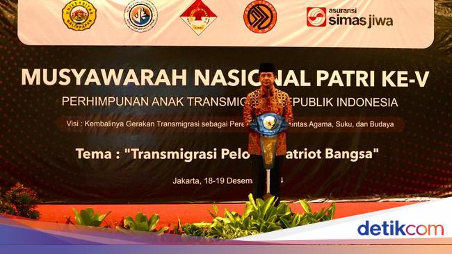 Buka Munas V PATRI, Mentrans Ajak Kolaborasi Tokoh-tokoh Anak Transmigran