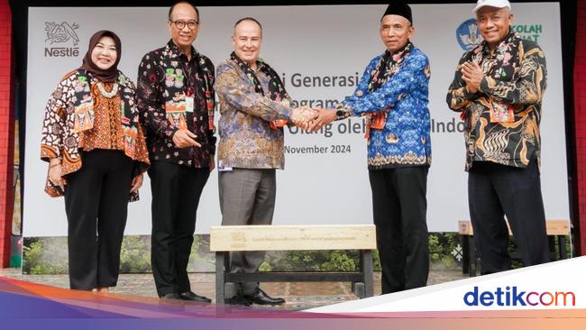 Nestle Indonesia Distribusikan 5.000 Bangku Daur Ulang ke 500 SD di RI