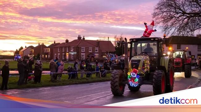 Beda! Ada Pawai Traktor Hias Sambut Natal di Inggris