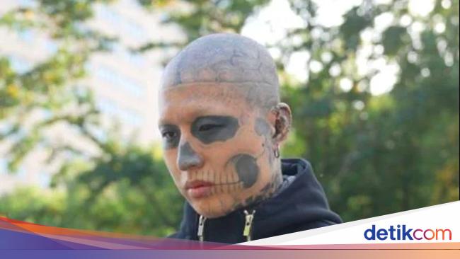 Penyesalan Bertahun-tahun Usai Gambar Tato Tengkorak di Wajah