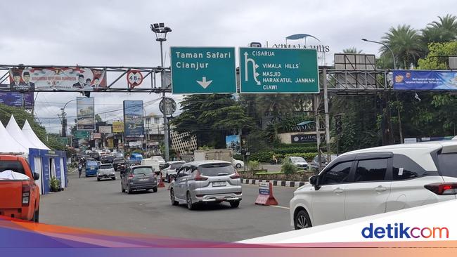 33 Ribu Kendaraan Padati Jl Raya Puncak hingga Siang Ini