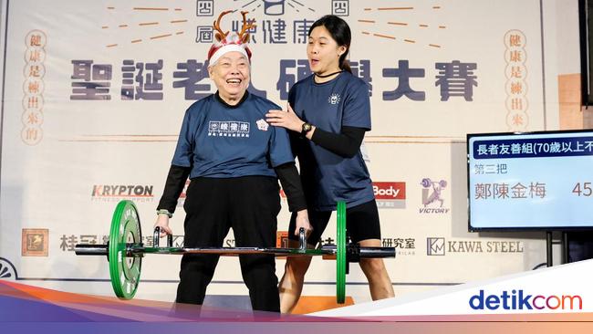 Sosok Nenek 90 Tahun di Taiwan yang Ikut Lomba Angkat Beban