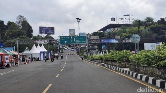 Situasi Lalin Puncak Bogor Siang Ini, One Way Arah Jakarta Diterapkan