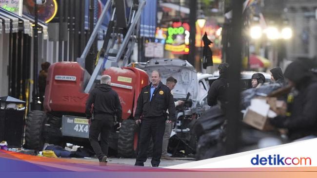 Ngeri, Truk Sengaja Tabrak Kerumunan Pesta Tahun Baru di New Orleans AS