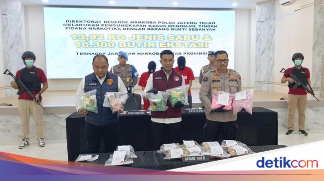 Polisi Bongkar Penyelundupan 13,9 Kg Sabu Jaringan Fredy Pratama di Semarang