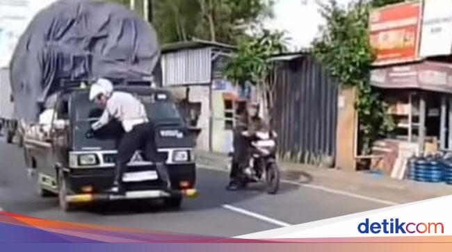 Duduk Perkara Petugas Dishub Nemplok di Pikap gegara Sopir Enggan Disetop