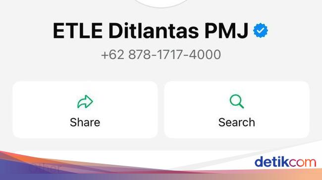 Jangan Terkecoh! Nomor WA yang Kirim Konfirmasi Tilang Ada Centang Birunya