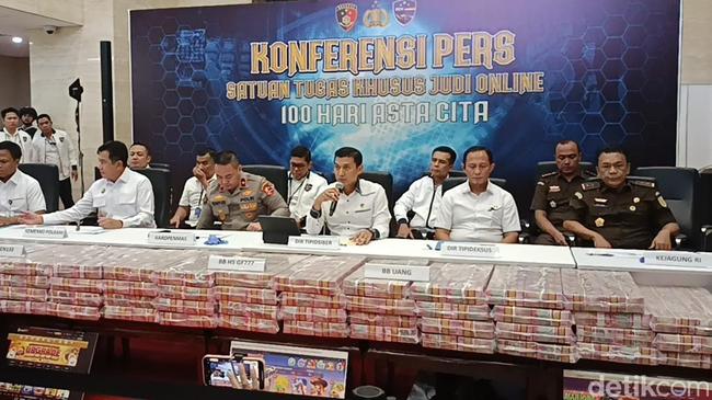 Bareskrim Ungkap Situs Judol H5GF777, Sita Uang Rp 47 Miliar