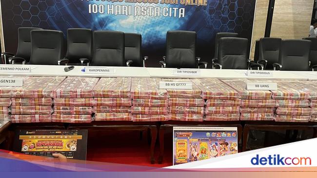 Penampakan Uang Rp 61 Miliar yang Disita Bareskrim dari 3 Situs Judol