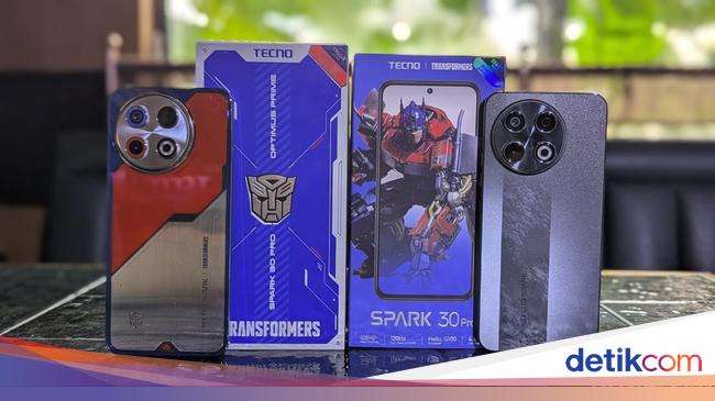 Ini Dia Tecno Spark 30 Pro, HP Unik Mirip Optimus Prime