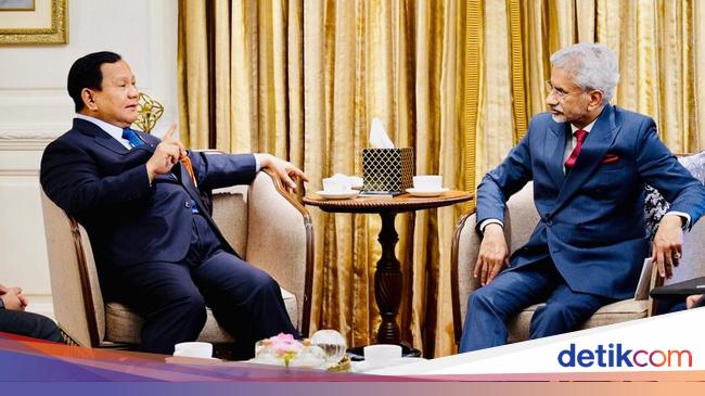 Prabowo Terima Menlu India Sebelum Mulai Kunjungan Kenegaraan di New Delhi