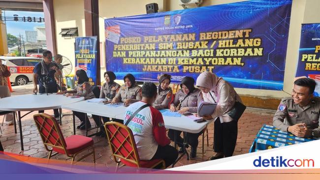 Polisi Fasilitasi Pembuatan SIM Korban Kebakaran Kemayoran, Langsung Jadi