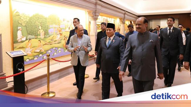 Kunjungi Gedung Parlemen India, Prabowo Keliling Ruang Sidang DPR-MPR