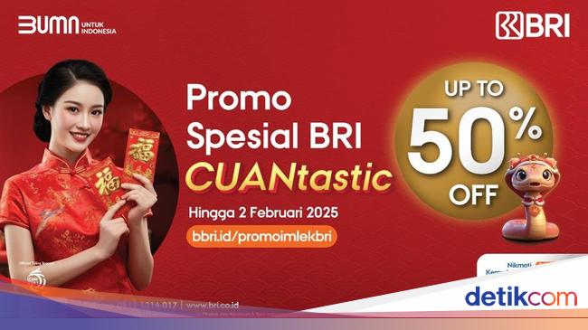 Rayakan Imlek dengan Promo Cuantastic BRI, Ada Diskon hingga 50%