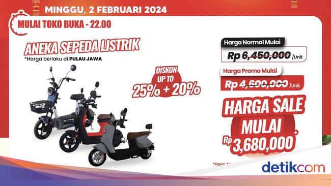 Transmart Full Day Sale: Electric Bikes Starting at IDR 3 Million