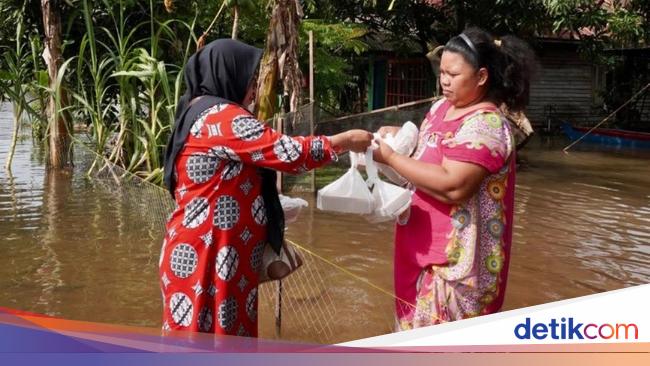 Tinjau Banjir di Kalsel, Legislator Gerindra Beri Bantuan Bahan Pokok