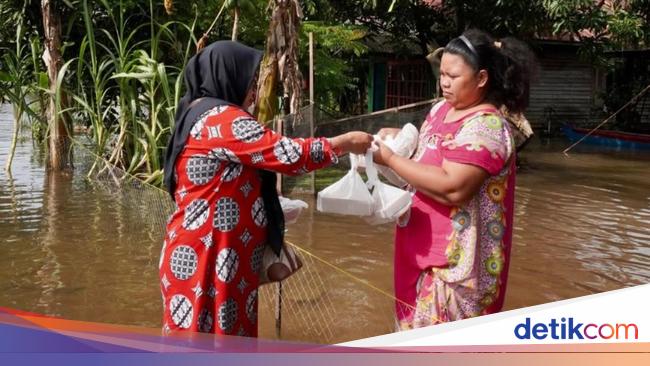 Tinjau Banjir di Kalsel, Legislator Gerindra Beri Bantuan Bahan Pokok