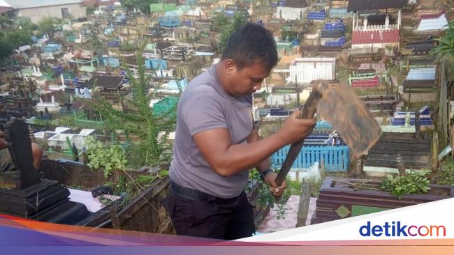 Dedikasi Bripka Joko Jadi Penggali Kubur Gratis untuk Warga Miskin Samarinda