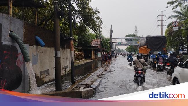 Jalan Daan Mogot Arah Jakarta Banjir, Lalu Lintas Macet