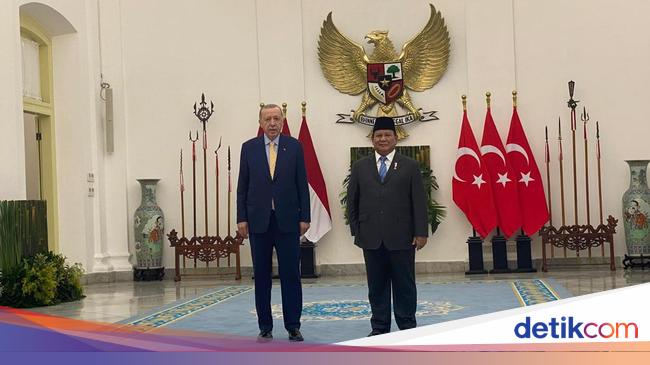 Prabowo Sambut Kunjungan Kenegaraan Erdogan di Istana Bogor