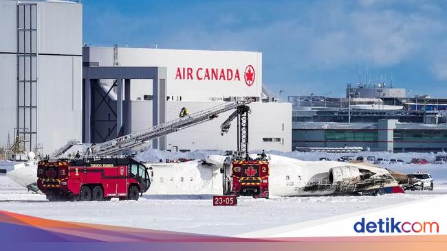 Delta Air Lines Terbalik Saat Mendarat di Toronto, Penyebab Diselidiki