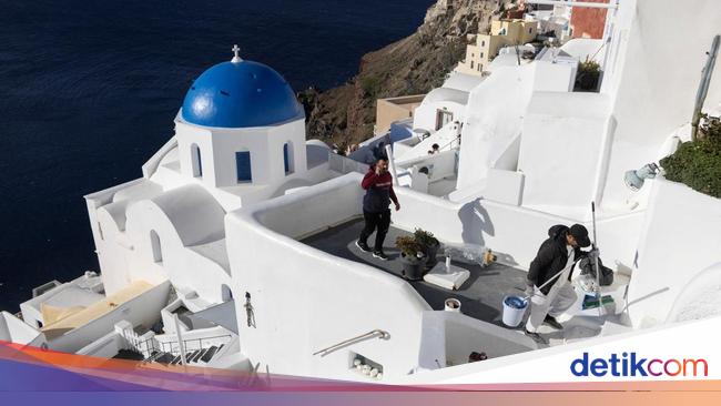 Situasi Santorini Usai Diguncang Gempa Beruntun