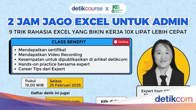 Excel Gak Harus Ribet! Kuasai Lebih Cepat di Kelas Detikcourse