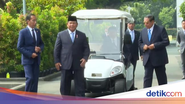 Keakraban Prabowo-SBY-Jokowi Saat Peluncuran Danantara