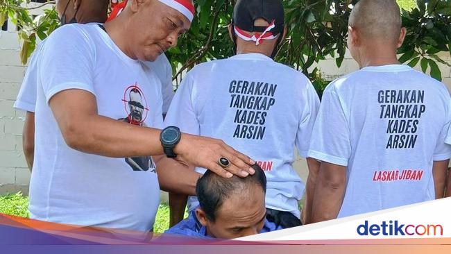 Kades Kohod Ditahan, Warga Tangerang Ramai-ramai Cukur Gundul