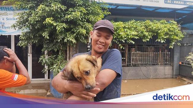 Warga Vila Nusa Indah 2 Bogor Selamatkan Anjing dari Banjir, Kisah Mengharukan!