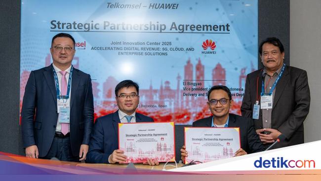 Fokus Berinovasi, Telkomsel &amp; Huawei Jalin Kerja Sama di MWC Barcelona