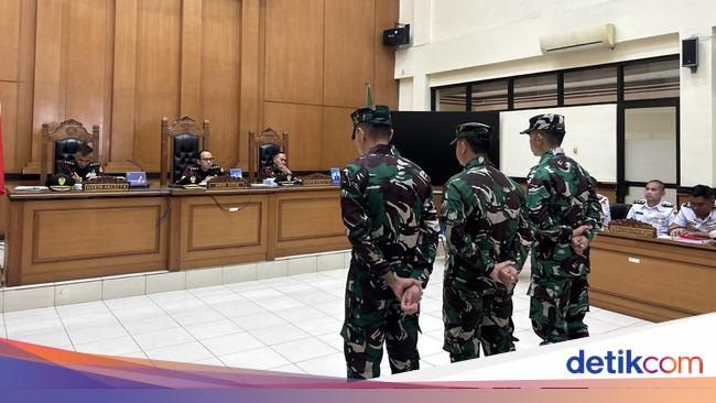 Sidang Tuntutan Dimulai, 3 Oknum TNI AL Diminta Istirahat di Tempat