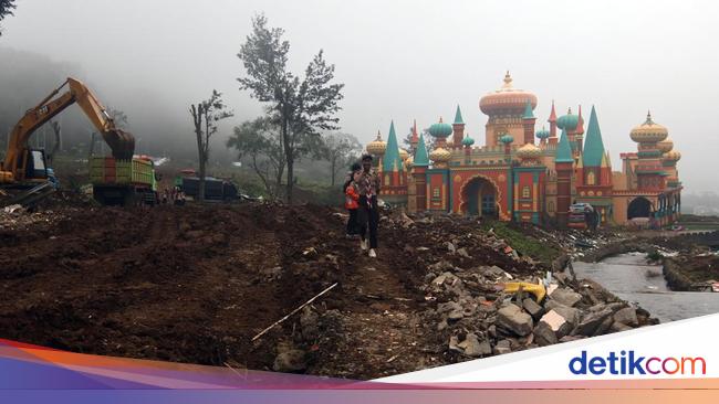 Penampakan Terkini Pembongkaran Hibisc Fantasy Puncak Bogor