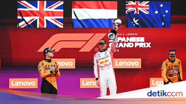 Klasemen F1 2025 Usai Max Verstappen Juara GP Jepang