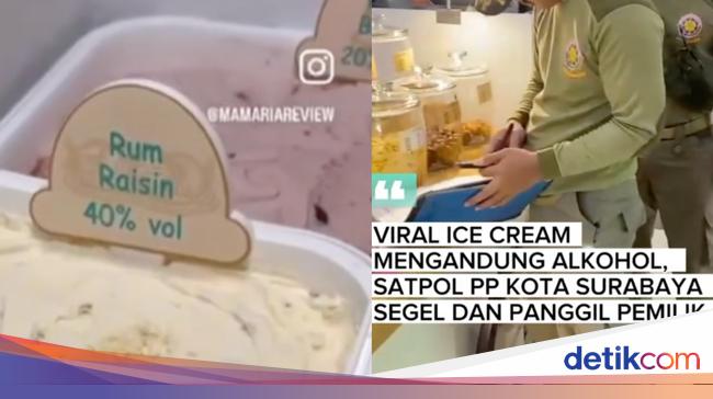 Viral Gerai Es Krim Beralkohol di Surabaya Disegel, Ini 5 Faktanya!