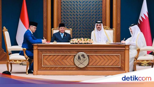 Prabowo Bertemu Emir Qatar, Saksikan Penandatanganan MoU Dialog Strategis