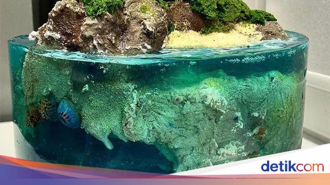 Indah! 10 Kue Ini Menampilkan Desain Pulau dan Samudra