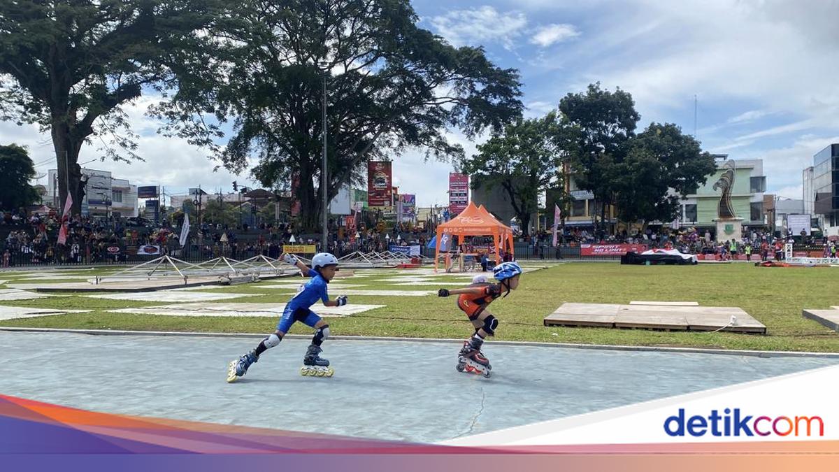 Melihat Keseruan Atlet Cilik Lomba Sepatu Roda di Sukabumi