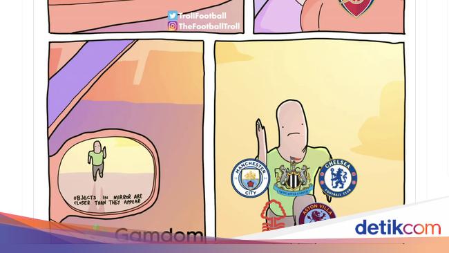 Meme Kocak Arsenal Terancam Longsor dan Disalip City