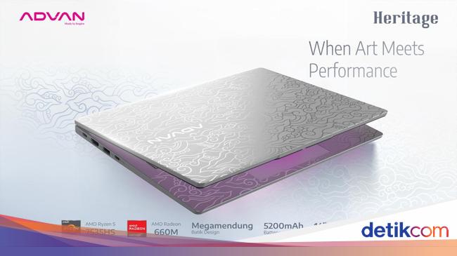 Advan Workplus Heritage, Laptop dengan Tampilan Batik