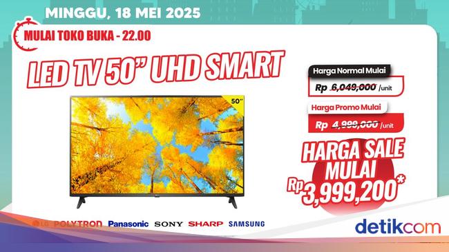 Murah Banget! Beli TV LED di Transmart Full Day Sale Hemat hingga Rp 3 Jutaan