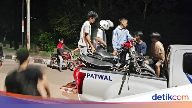 Tim Raga Polres Kuansing Riau Amankan 38 Motor Pebalap Liar
