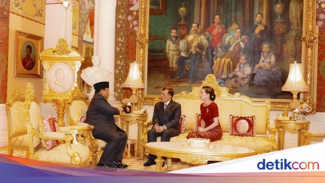 Momen Prabowo Disambut Hangat Raja-Ratu Thailand di Amphorn Royal Palace