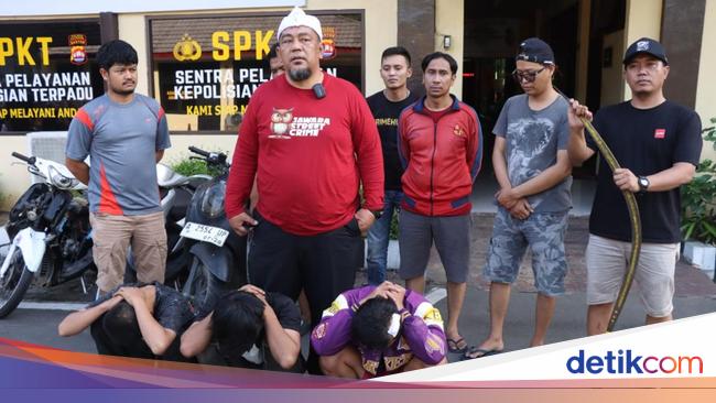 Polres Cilegon Amankan 3 ABG Hendak Tawuran, Celurit Panjang 1,5 Meter Disita