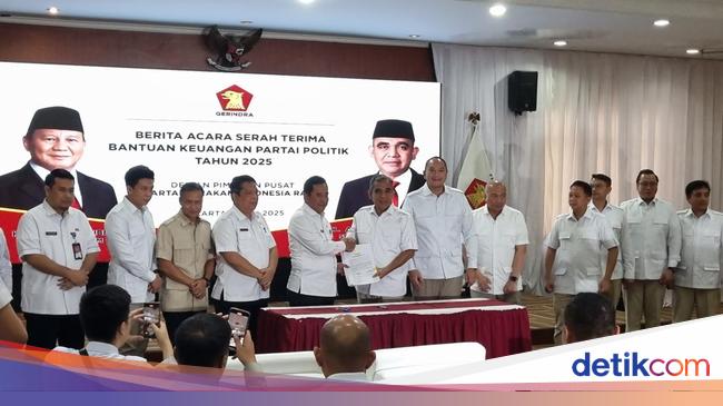 Gerindra Terima Dana Parpol Rp 20 Miliar dari Pemerintah