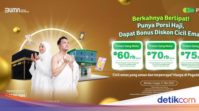Cicil Emas di Pegadaian Dapat Diskon Uang Muka, Intip Caranya di Sini!