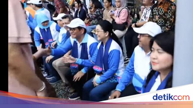 Pramono-Rano Karno Tiba di Acara Pencanangan HUT ke-498 Jakarta di Blok M