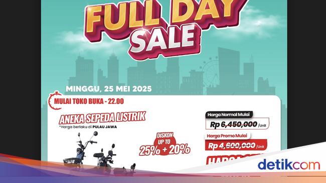 Aneka Sepeda Listrik Diskon Tembus 45% di Transmart Full Day Sale